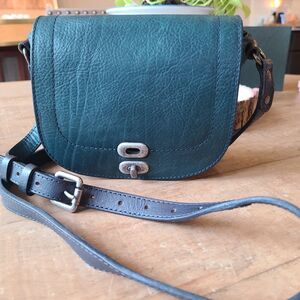 WILL LEATHER GOODS Saddle Small Crossbody BAG Purse Green Rustic‎ Oregon USA